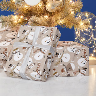 Snowmen Wrapping Paper Geschenkpapier