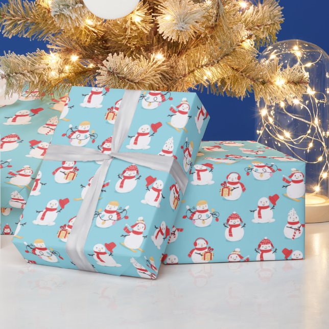 Snowmen Wrapping Paper Geschenkpapier (Feiertage)