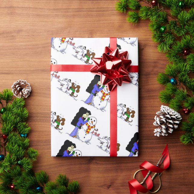 SnowMidge Weihnachten Hanukkah Geburtstag Geschenk Geschenkpapier (Feiertagsgeschenk)