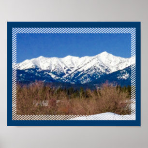 Snowmobile-Berg träumt Plakat