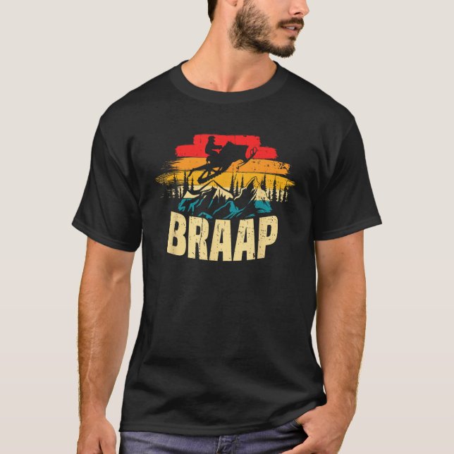 Snowmobile Braap Moto Sled Riding Snowmobiling Men T-Shirt (Vorderseite)