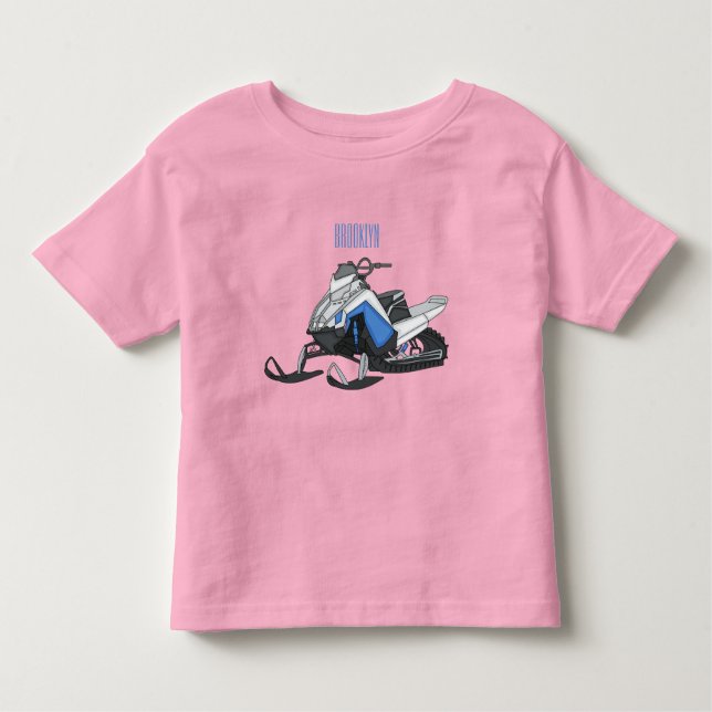 Snowmobile cartoon illustration  kleinkind t-shirt (Vorderseite)