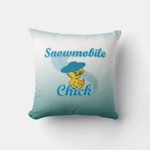Snowmobile Chick #3 Kissen