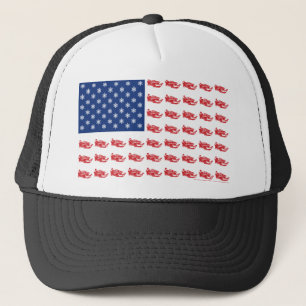 Snowmobile Flag Truckerkappe
