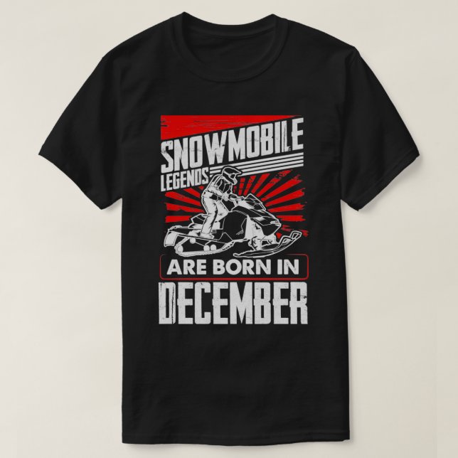 Snowmobile Geburtstag Snowmobile Legenden Geboren  T-Shirt (Design vorne)