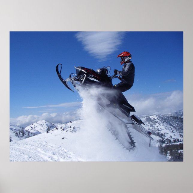 Snowmobile Jump Print Poster (Vorne)