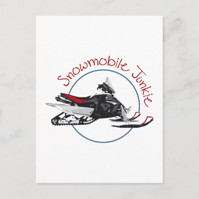 Snowmobile Junkie Postkarte (Vorderseite)