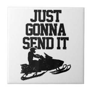 Snowmobile Just Gonna senden Sie es lustig Motor S Fliese