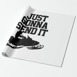Snowmobile Just Gonna senden Sie es lustig Motor S Geschenkpapier