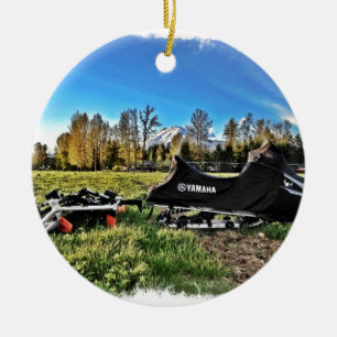 Snowmobile Keramikornament