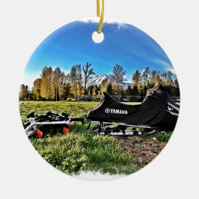 Snowmobile Keramikornament (Vorne)