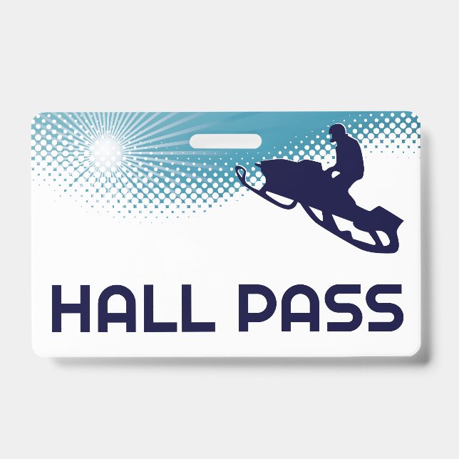 Snowmobile Lehrersaalpass Ausweis (Vorderseite)