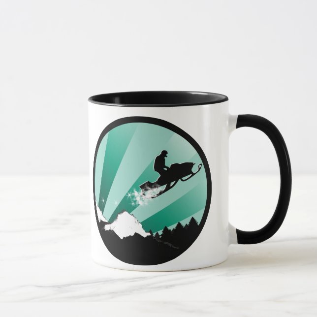 Snowmobile. pthalo. Kreis Tasse (Rechts)