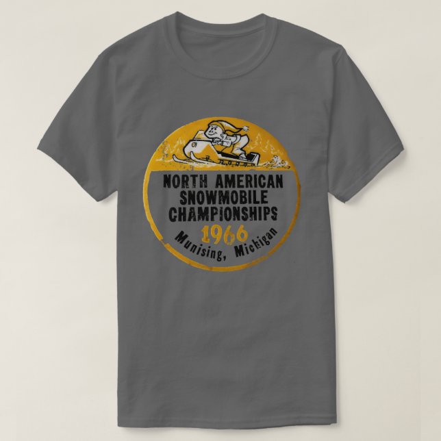 Snowmobile Rennen T-Shirt (Design vorne)
