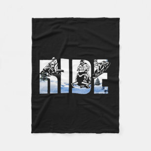 Snowmobile Ride Snowmobiling Winter Sport Skifahre Fleecedecke