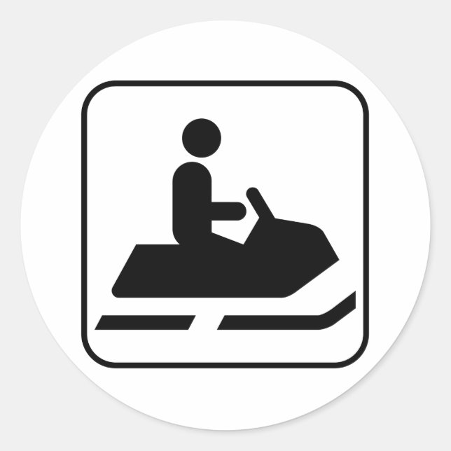 Snowmobile Symbol Sticker (Vorderseite)