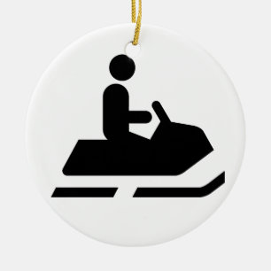 Snowmobile-Symbol-Verzierung Keramik Ornament