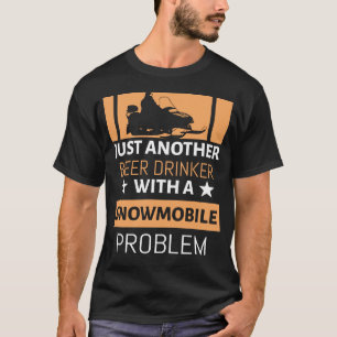 Snowmobile Tshirt Beer Drink mit Schneemobil Pro