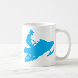 Snowmobiling Blue Sled Tasse