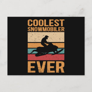 Snowmobiling Coolest Snowmobiler Postkarte