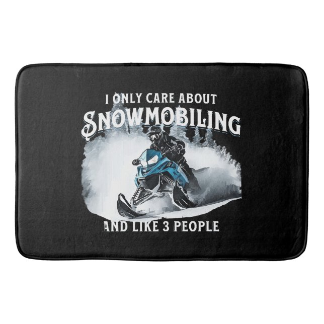Snowmobiling Funny Snowmobile Badematte (Vorderseite)