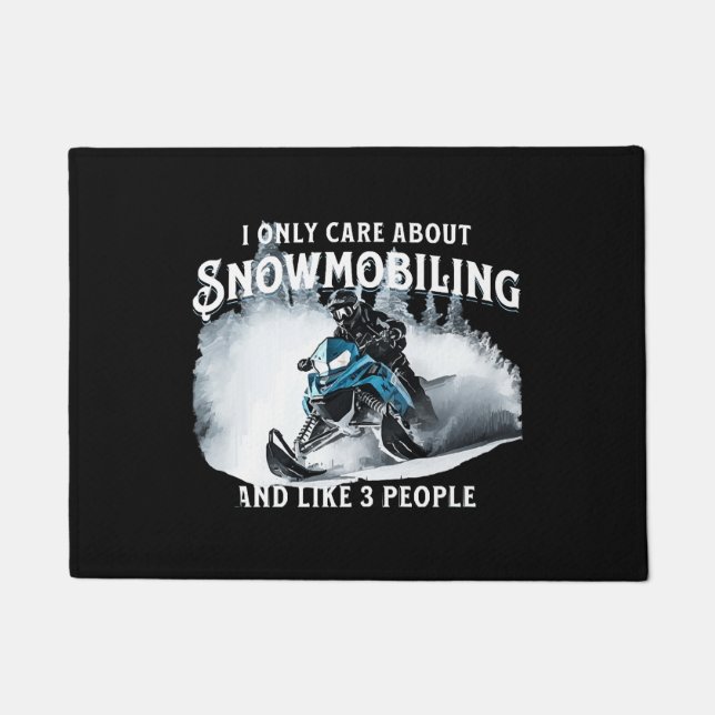 Snowmobiling Funny Snowmobile Fußmatte (Vorderseite)