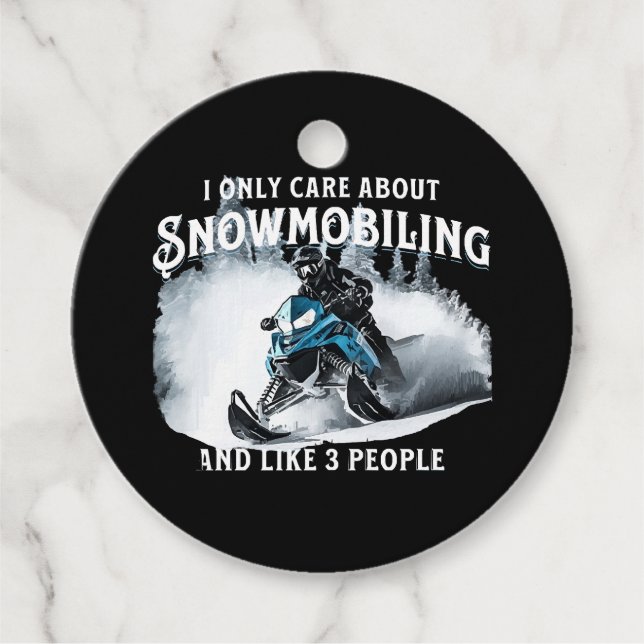 Snowmobiling Funny Snowmobile Geschenkanhänger (Vorderseite)