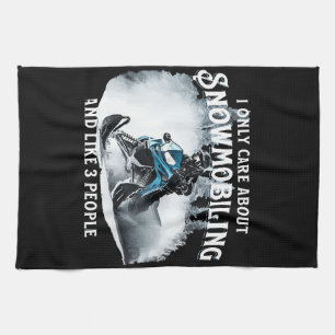 Snowmobiling Funny Snowmobile Geschirrtuch