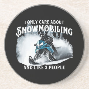 Snowmobiling Funny Snowmobile Getränkeuntersetzer