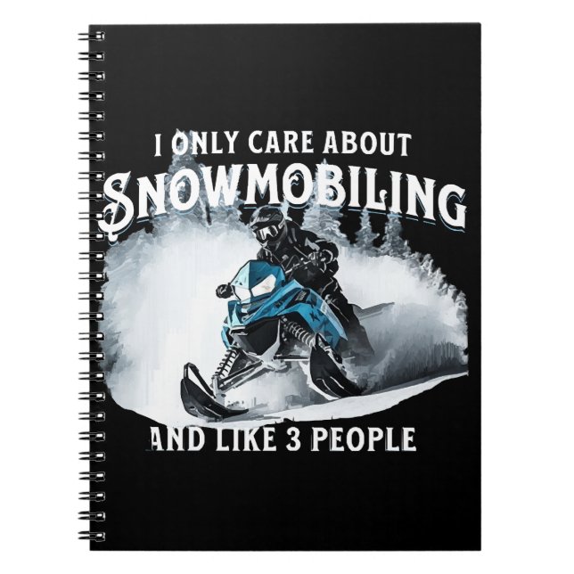 Snowmobiling Funny Snowmobile Notizblock (Vorderseite)