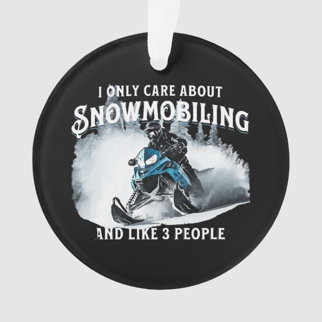 Snowmobiling Funny Snowmobile Ornament (Vorderseite)