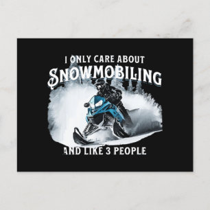 Snowmobiling Funny Snowmobile Postkarte
