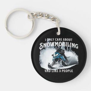 Snowmobiling Funny Snowmobile Schlüsselanhänger