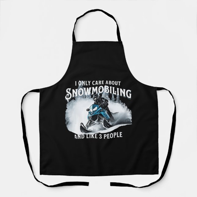 Snowmobiling Funny Snowmobile Schürze (Vorderseite)