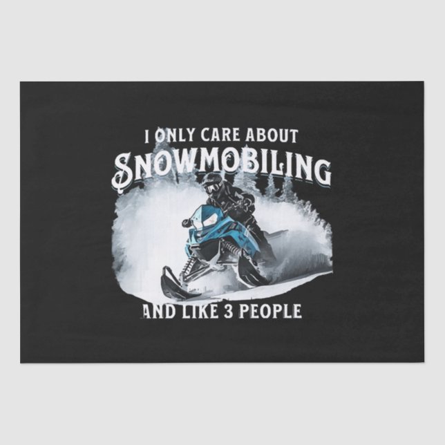 Snowmobiling Funny Snowmobile Seidenpapier (Vorderseite)