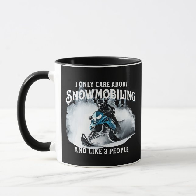 Snowmobiling Funny Snowmobile Tasse (Links)