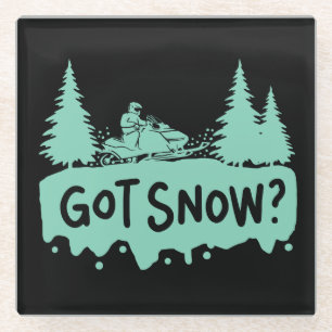 Snowmobiling - Got Snow Funny Snowmobiling Glasuntersetzer