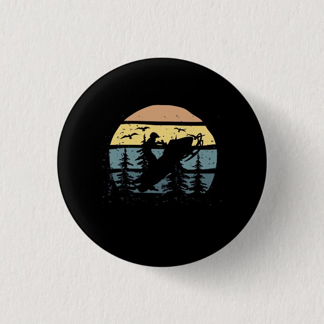 Snowmobiling Snowmobilie Button (Vorderseite)