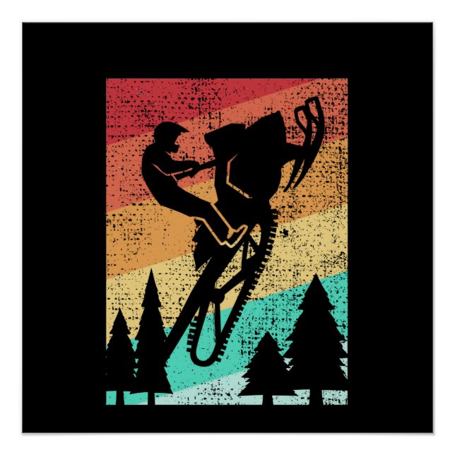 Snowmobiling Snowmobilie Poster (Vorderseite)