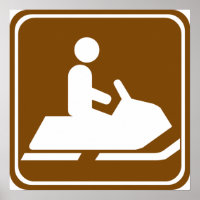 Snowmobiling Trail Highway Sign