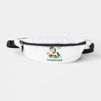 Snownicorn Süßes Einhorn Schneemann Weihnachten Mä Bauchtasche
