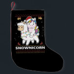 Snownicorn Unicorn Lama Christmas Winter Animals A Kleiner Weihnachtsstrumpf<br><div class="desc">Das Einhorn fährt zu sanft auf dem Lama. Hübsche Tiere mit Geschenken und Schnee zu den Ferien. Auch lustig für Weihnachten im Juli. Einhörner sind süße Tiere und perfekt zu Weihnachten.</div>