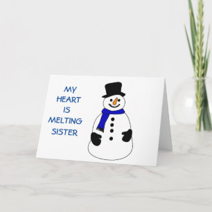 SNOWPERSON'S HEART IS MELTING-WITHOUT SISTER FEIERTAGSKARTE