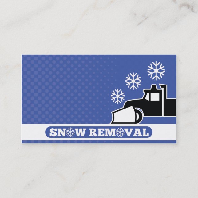 snowplow snow removal service business card visitenkarte (Vorderseite)