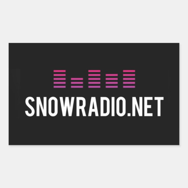 SNOWRADIO-Sticker Rechteckiger Aufkleber (Vorderseite)