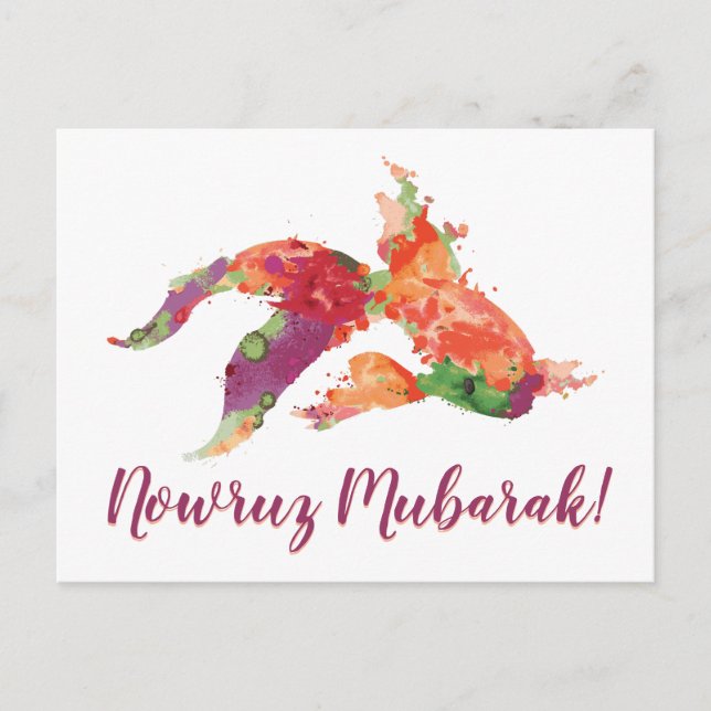 Snowruz Mubarak Goldfisch Postkarte (Vorderseite)