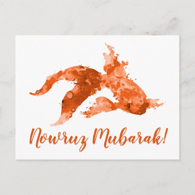 Snowruz Mubarak Goldfisch Postkarte (Vorderseite)