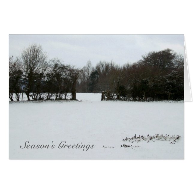 Snowscape-Grüße-Karte der Saison (Vorderseite (Horizontal))