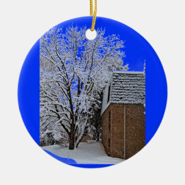 Snowscapes von New Jersey Keramik Ornament (Vorne)