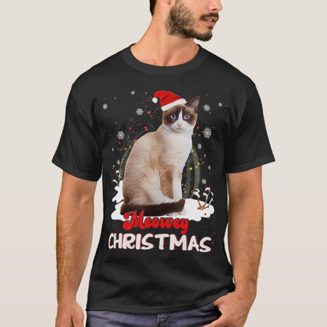 Snowshoe Cat Cat Owner Christmas Xmas Cat Lover T-Shirt (Vorderseite)